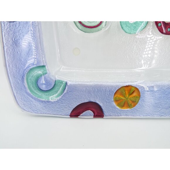 Lori Siebert by Silvestri Goodies Art Glass Serving Platter Tray - Picture 3 of 12